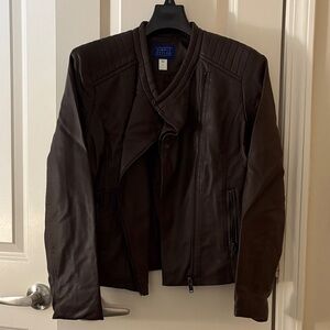Sears Dark Brown Leather Jacket for Women